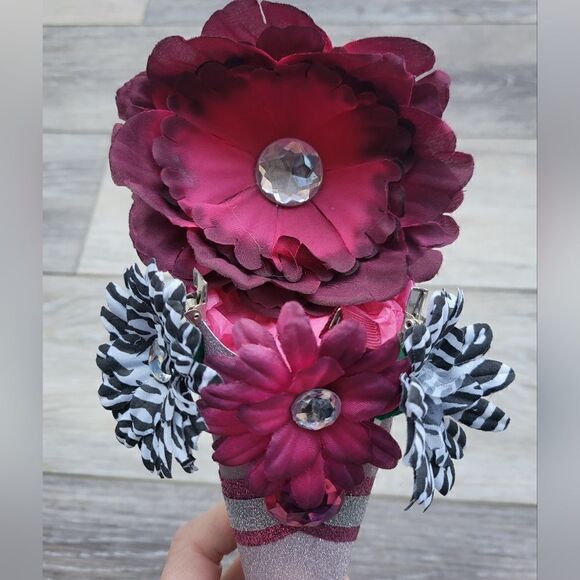 Christmas Dance recital gift!!! Gorgeous  Hair Clip Bouquet hand made - Picture 7 of 13